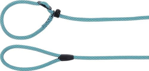 Produktbild von Flamingo Anti-Zug-Hundeleine aus Nylon mit Safety-Stop in Blau und Schwarz 1,7m x 10mm - 1,7 m