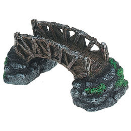 Flamingo Aquariendeko Brücke mit Moos für Fische 17x8cm – Bild 1 von 1