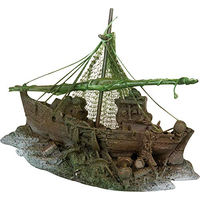 Produktbild von Flamingo Aquariendeko Fischerboot Figur und Höhle für Fische 19cm