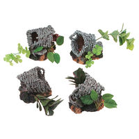 Produktbild von Flamingo Aquariendeko Korb mit Pflanze als sicherer Unterschlupf für Fische 18x16x8cm - 300 ml
