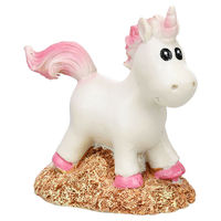 Produktbild von Flamingo Aquariendekoration Einhorn Katie weiß Figur und Höhle für Fische