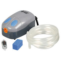 Produktbild von Flamingo Aquarium Belüftungsset Bubbles für Süßwasser Fisch 40-100 l mit Luftpumpe, Schlauch und Ausströmer in Grau