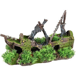 Produktbild von Flamingo Aquarium Deko Figur und Höhle Schiffswrack Braun 32x14x21 cm