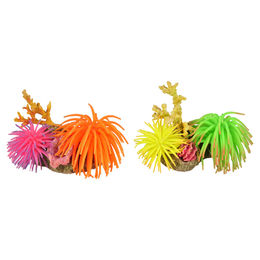 Flamingo Aquarium Dekoration Leo Anemone Rot für Meerwasser 13 x 9 x 11 cm – Bild 1 von 5