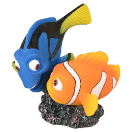 Flamingo Aquarium Dekoration Leto Clownfisch und Doktorfisch aus Polyresin 10x9x10 cm – Bild 1 von 6