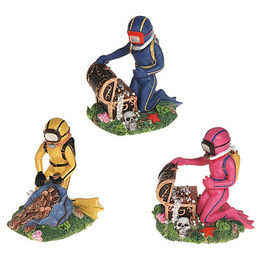 Produktbild von Flamingo Aquariumdekoration Taucher Figur und Höhle für Fische 10,5x9cm - 2 x 60 g