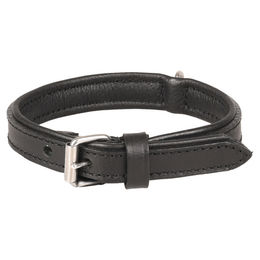 Flamingo Arizona Halsband aus Leder schwarz 23-27 cm 18 mm – Bild 1 von 1