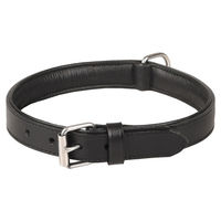 Produktbild von Flamingo Arizona Hundehalsband aus Leder schwarz 40-46 cm 28 mm
