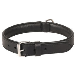 Flamingo Arizona Lederhalsband für Hunde Schwarz 42-51 cm 28 mm – Bild 1 von 2