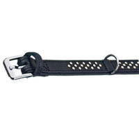 Produktbild von Flamingo Atlanta Hundehalsband aus Leder mit Nieten Schwarz 25-31 cm 22 mm