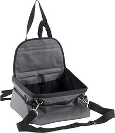 Flamingo Autositz Ona für kleine Hunde aus Polyester in Grau 36x33x20cm – Bild 1 von 10