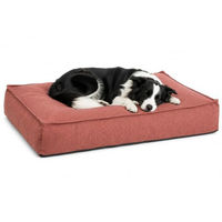 Produktbild von Flamingo Baleno Hundebett und Katzenbett in Rot mit abnehmbarem Bezug 100 x 70 x 18 cm