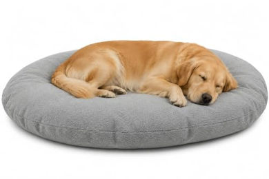 Flamingo Baleno Hundebett und Katzenbett Oval Grau 120 x 84 x 12 cm mit abnehmbarem Bezug – Bild 1 von 2