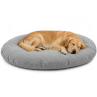 Produktbild von Flamingo Baleno Hundebett und Katzenbett Oval Grau 120 x 84 x 12 cm mit abnehmbarem Bezug