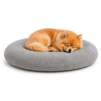 Produktbild von Flamingo Baleno Hundebett und Katzenbett Oval Grau 50 x 40 x 8 cm mit abnehmbarem Bezug