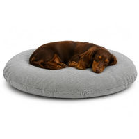 Produktbild von Flamingo Baleno Hundebett und Katzenbett Oval Grau 70 x 56 x 8 cm mit abnehmbarem Bezug