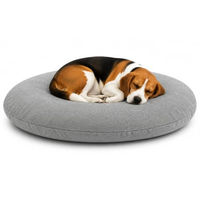Produktbild von Flamingo Baleno Hundebett und Katzenbett Oval Grau 80 x 62 x 8 cm mit abnehmbarem Bezug