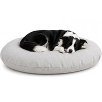 Produktbild von Flamingo Baleno Hundebett und Katzenbett Oval Hellgrau 100 x 76 x 10 cm mit abnehmbarem Bezug