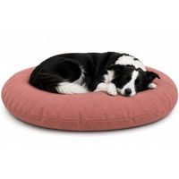 Produktbild von Flamingo Baleno Hundebett und Katzenbett Oval Rot 100 x 76 x 10 cm mit abnehmbarem Bezug