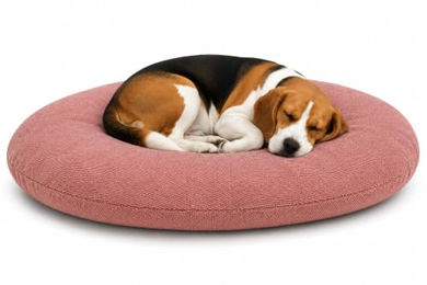 Flamingo Baleno Hundebett und Katzenbett Oval Rot 80 x 62 x 8 cm mit abnehmbarem Bezug – Bild 1 von 3