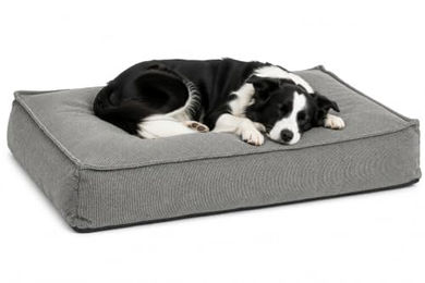 Flamingo Baleno Hundebett und Katzenbett Rechteck Grau 100 x 70 x 18 cm mit abnehmbarem Bezug – Bild 1 von 2