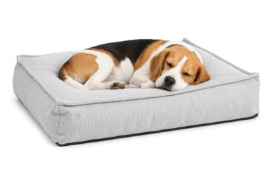 Flamingo Baleno Hundebett und Katzenbett Rechteck Hellgrau 80 x 60 x 18 cm mit abnehmbarem Bezug – Bild 1 von 3