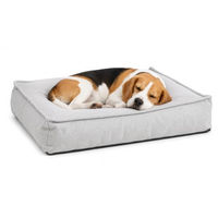 Produktbild von Flamingo Baleno Hundebett und Katzenbett Rechteck Hellgrau 80 x 60 x 18 cm mit abnehmbarem Bezug