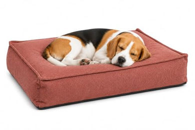 Flamingo Baleno Hundebett und Katzenbett Rechteck Rot 80 x 60 x 18 cm mit abnehmbarem Bezug – Bild 1 von 2