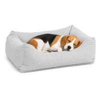 Produktbild von Flamingo Baleno Orthopädisches Hundebett und Katzenbett mit Memory Foam in Grau 80 x 67 x 22 cm