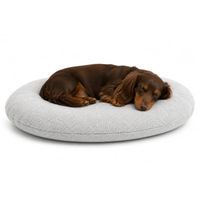 Produktbild von Flamingo Baleno Oval Hundebett und Katzenbett Hellgrau 70 x 56 x 8 cm mit abnehmbarem Bezug