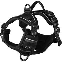 Produktbild von Flamingo Balou Hundegeschirr für Welpen und kleine Hunde aus Nylon Schwarz XS - 15 mm