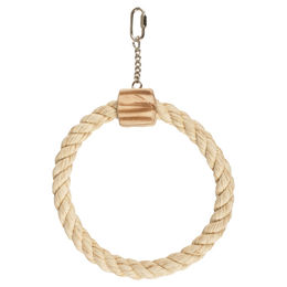 Produktbild von Flamingo BBQ Kletterseil Ringseil für Wellensittiche und Großsittiche 18 cm Natur Beige