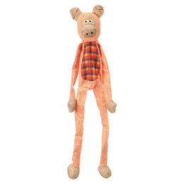 Produktbild von Flamingo Benu Hundespielzeug Schwein orange Quietschspielzeug aus Kunststoff 24 x 11,3 x 79 cm