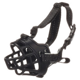 Flamingo Benzo Maulkorb Mini Schwarz aus Silikon und Kunststoff für Hunde mit Schnauzenumfang 5,5 cm und Schnauzenlänge 8 cm – Bild 1 von 4