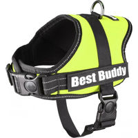 Produktbild von Flamingo Best Buddy Pluto Hundegeschirr aus Baumwolle Grün-Gelb XXL 95-130cm