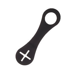 Flamingo Beutelspender Kotbeutelhalter aus Silikon Schwarz 14 cm - 1 Stk. – Bild 1 von 2