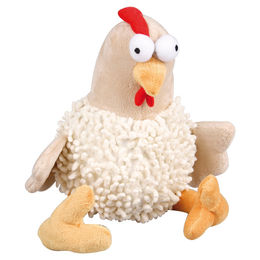 Flamingo Big Chicken Plüschhuhn Hundespielzeug mit Squeaker bunt und weiß – Bild 1 von 4