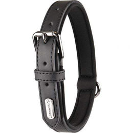 Produktbild von Flamingo BINTI Leder Halsband Schwarz M/L 38/48cm