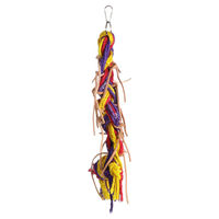 Produktbild von Flamingo Birdie Sittichspielzeug bunt mit Seil und Bändern 45cm