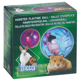 Produktbild von Flamingo Bittu Futterspielball aus Kunststoff für Hunde und Kleintiere transparent 7 cm