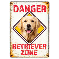 Produktbild von Flamingo Blechschild Danger Retriever Zone Hochformat 14,8 x 21 cm