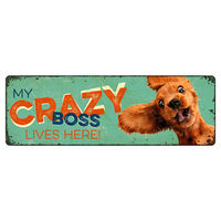 Produktbild von Flamingo Blechschild Querformat My Crazy Boss live here 27 x 9 cm