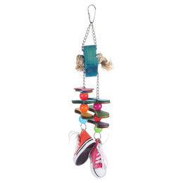 Produktbild von Flamingo BOKO Schaukel Spielzeug für Sittiche und Papageien aus Holz bunt 35cm