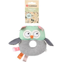 Produktbild von Flamingo Britty Eule Plüschspielzeug für Welpen Grün mit Zahnpflegefunktion
