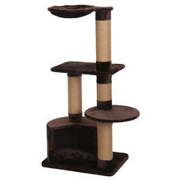 Flamingo Brownie Kratzbaum 2 für Katzen in Beige und Braun mit Seil 80x55x125,5 cm – Bild 1 von 6