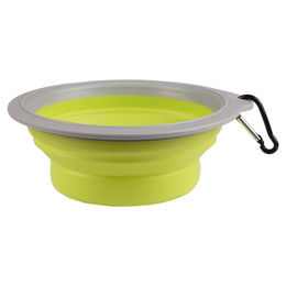 Produktbild von Flamingo Bubo Reisenapf aus Silikon für Futter und Wasser Grau Grün 625 ml - 625 ml