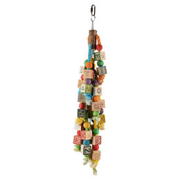 Produktbild von Flamingo Buntes Vogelspielzeug aus Holz für Papageien - 59 cm