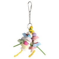 Produktbild von Flamingo Caly Sittichspielzeug mit Seil und Perlen bunt 22cm