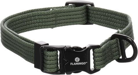 Flamingo Cami Hundehalsband aus Nylon in Grün Größe S – Bild 1 von 2