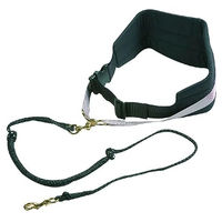 Produktbild von Flamingo Canicross Joggingleine und Hüftgurt Set Schwarz aus Nylon für Hunde mit 125-140 cm Leine und 80-125 cm Gurt